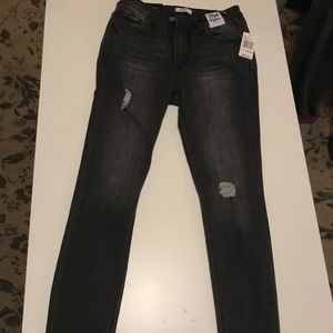 Charcoal Woman's  Kensie jeans with rips